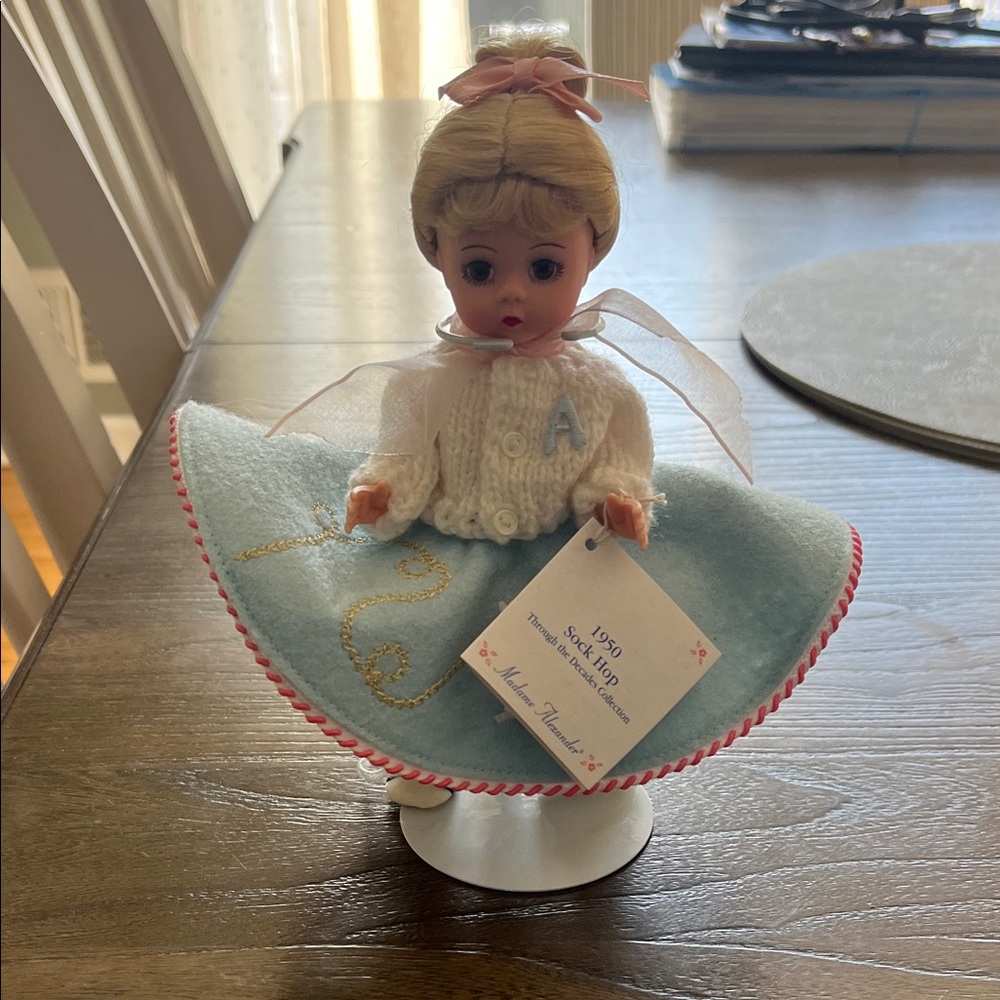 Madame Alexander 1950 Sock Hop - 17780 Vintage Doll with Blue and White Dress